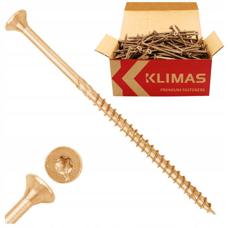 Skrutky do dreva 5 × 90 mm so zápustnou hlavou TX25 Klimas KMWHT